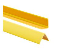 ProfiPVC Perfil angular de PVC 35x35mm, 100cm - ángulo pvc, autoadhesivo listón de plástico, protección de esquinas y bordes, esquina de gomma para cantos - cantonera protector, Amarillo