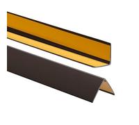 ProfiPVC Perfil angular de PVC 35x35mm - ángulo pvc, autoadhesivo listón de plástico, protección de esquinas y bordes, esquina de gomma para cantos - cantonera protector, Marrón oscuro, 130cm