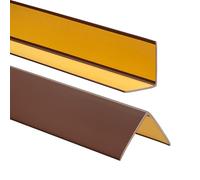 ProfiPVC Perfil angular de PVC 50x50mm, 180cm - ángulo pvc, autoadhesivo listón de plástico, protección de esquinas y bordes, esquina de gomma para cantos - cantonera protector, Marrón