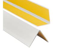 ProfiPVC Perfil angular de PVC 50x50mm, 200cm - ángulo pvc, autoadhesivo listón de plástico, protección de esquinas y bordes, esquina de gomma para cantos - cantonera protector, Gris claro