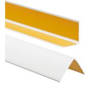 ProfiPVC Perfil angular de PVC 50x50mm, 80cm - ángulo pvc, autoadhesivo listón de plástico, protección de esquinas y bordes, esquina de gomma para cantos - cantonera protector, Blanco