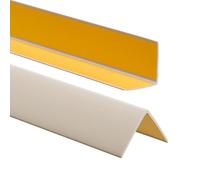 ProfiPVC Perfil angular de PVC 50x50mm, 90cm - ángulo pvc, autoadhesivo listón de plástico, protección de esquinas y bordes, esquina de gomma para cantos - cantonera protector, Beige