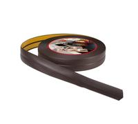 ProfiPVC Perfil Angular Suelo 18x18mm - 15 metros, Rodapié de acabado, ideal para cocina y baño, cinta autoadhesiva de PVC, rodapié flexible y blanda, Marrón oscuro
