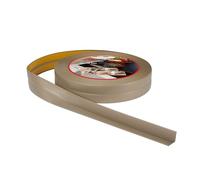 ProfiPVC Perfil Angular Suelo 18x18mm - 30 metros, Rodapié de acabado, ideal para cocina y baño, cinta autoadhesiva de PVC, rodapié flexible y blanda, Latón