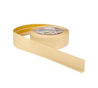 ProfiPVC Perfil Angular Suelo 50x20mm - 25 metros, Rodapié de acabado, ideal para cocina y baño, cinta autoadhesiva de PVC, rodapié flexible y blanda, Crema