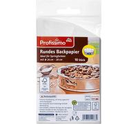 Profissimo Papel de horno redondo (26 cm - 28 cm de diámetro), 10 papeles.