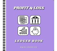 Profit and Loss Ledger Book for Small Business | Income and Expense Log Book, Book Keeping Log for household and Personal Finance Tracker: Accounting ... Tracking, Expense Ledger 8.5*8.5 in | purple