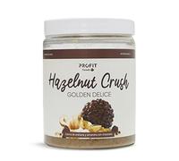 PROFIT - Crema de avellanas y almendras sabor delicia dorada - 250 gramos - Con avellanas y almendras 100% naturales - Textura crujiente - Sin azúcares añadidos ni aceite de palma - Libre de gluten.
