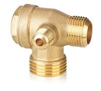 profiwoab 1 pezzo valvola di ritegno a 3 vie filettatura maschio valvola di ritegno compressore d'aria in ottone a 3 vie per strumento connettore valvola
