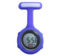 Profusion circle Reloj de enfermera de silicona con pantalla digital, broche para enfermera, médico, paramédico, reloj de pulsera, color azul, azul, Moderno