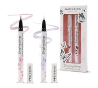 Profusion Cosmetics Empowered Butterfly Dazzling Wings - Delineador de ojos líquido brillante, de secado rápido, impermeable, líneas lineales brillantes, cepillo flexible para una aplicación fácil y
