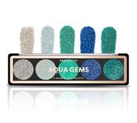 Profusion Cosmetics Paleta de purpurina de 5 tonos de gemas, da rienda suelta a tu brillo interior con vibrantes brillos prensados y gemas para un glamour sin esfuerzo, eleva tu aspecto con pigmentos