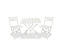 PROGARDEN Conjunto Mesa Plegable 80x72x70 Cm + 2 Sillas Plegables Camping