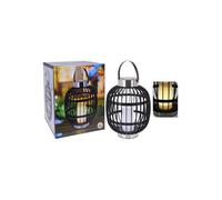 ProGarden Lámpara solar LED de exterior con vela Negra 35 cm