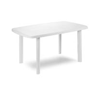 PROGARDEN Mesa de Resina Faro Blanca 137x85 Cm - Alta Calidad