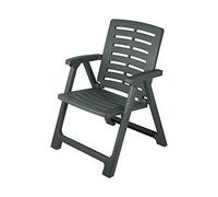 PROGARDEN Silla Rexi, Resina, Plegable, Verde, 55 x 60 x 82