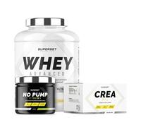 Programa Confirmado de Ganancia Muscular en Seco - 100% Whey Proteine Advanced 2kg Vainilla Cremosa - No Pump Xtreme Mojito - Cr