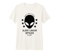 Programa Espacial Secreto/Oficial de Enlace Alienígena Diseño Divertido Camiseta Premium