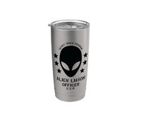 Programa Espacial Secreto/Oficial de Enlace Alienígena Diseño Divertido Vaso térmico de acero inoxidable de doble pared
