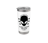 Programa Espacial Secreto/Oficial de Enlace Alienígena Diseño Divertido Vaso térmico de acero inoxidable de doble pared