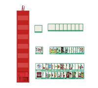 Programa visual para niños - Gráfico de rutina diaria para niños pequeños | 45 tarjetas de imágenes y bolsa de viaje | Planificador visual para el autismo TDAH | Gráfico de comportamiento educativo |