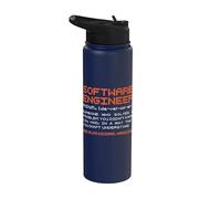 Programación de Definición de Desarrolladores de Ingenieros de Software Stainless Steel Insulated Water Bottle