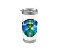 Programador alienígena: estilo de codificación cósmica para entusiastas de la ciencia ficción Vaso térmico de acero inoxidable de doble pared