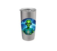 Programador alienígena: estilo de codificación cósmica para entusiastas de la ciencia ficción Vaso térmico de acero inoxidable de doble pared