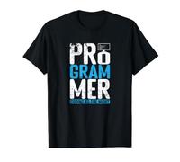 Programador Codificación en la Noche Camiseta gráfica económica, Hombre, Negro, L
