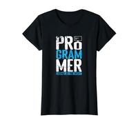 Programador Codificación en la Noche Camiseta gráfica económica, Mujer, Negro, L