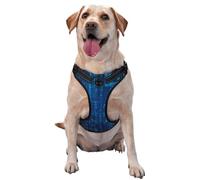 Programador Código Binario Azul,Arnés para Mascotas, arnés Reflectante Ajustable para Perros,XL