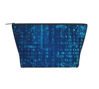 Programador Código Binario Azul, Bolsa de artículos de tocador Bolsa de Maquillaje Bolsa de cosméticos Bolsa de artículos de tocador de Viaje portátil