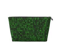 Programador Código De Computadora Decimal Verde, Bolsa de artículos de tocador Bolsa de Maquillaje Bolsa de cosméticos Bolsa de artículos de tocador de Viaje portátil