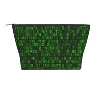 Programador Código De Computadora Decimal Verde, Bolsa de artículos de tocador Bolsa de Maquillaje Bolsa de cosméticos Bolsa de artículos de tocador de Viaje portátil