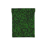 Programador Código De Computadora Decimal Verde, Squeeze Top Wallet Bolsa de Almacenamiento para Mujer Monedero pequeño Bolsa de Cambio