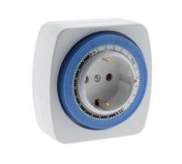 Programador compacto mecánico diario (con seguridad para niños) con interruptor - blanco - Zenitech