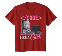Programador de codificación divertido para desarrollador de software Code Like A Girl Camiseta