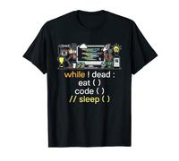 Programador de computación Python Comer Code Sleep Software Camiseta