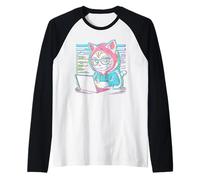 Programador de Gato Divertido codificación portátil Hacker estética Camiseta Manga Raglan