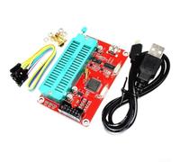 Programador de microcontrolador PIC portátil compatible con chips de memoria de la serie 2493, alimentado a través de puerto USB, soporta varios sistemas operativos y conector IDC10PIN estandarizado