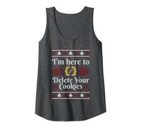 Programador de Navidad FEA - Eliminar Cookies - Navidad Camiseta sin Mangas, Mujer, Jaspeado Oscuro, M