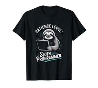Programador de Perezoso Nivel de Paciencia Codificación Divertida Camiseta