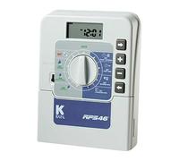 Programador de riego K-Rain RPS46 Indoor 6 estaciones | 4 programas independientes, transformador incluido, sensor lluvia, ajuste estacional | Uso interior