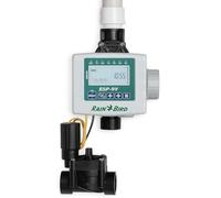 Programador de Riego Rain Bird ESP-9V + Válvula DV 1” H- 1 Zona - A Pilas, IP68, con Pantalla LCD - Instalación en Arqueta - Ideal para Zonas Sin Corriente