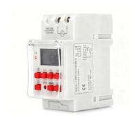 Programador eléctrico para calentador de agua y piscina, temporizador numérico 30A con pantalla LCD, programable de 1s a 168h, 20 ciclos de encendido/apagado, montaje en riel DIN 35mm