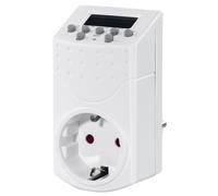 HAMA | Temporizados Digital Semanal (Enchufe Programable, Interruptor de Encendido/Apagado Automático, Ahorro Energético, Nº de Posibilidades de Encendido/Apagado por Día: 20) Color Blanco