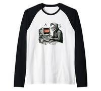 Programador Esqueleto Ingeniero de Software de TI Codificación Humor Camiseta Manga Raglan