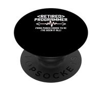 Programador jubilado divertido AI Punch Card Tech Code Life PopSockets PopGrip Adhesivo