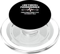 Programador jubilado divertido AI Punch Card Tech Code Life PopSockets PopGrip para MagSafe