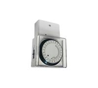 Programador mecánico de Pared con fijación, Tornillos y Ajuste preciso; Ideal para controlar Tiempo de riego y automatización de tareas.